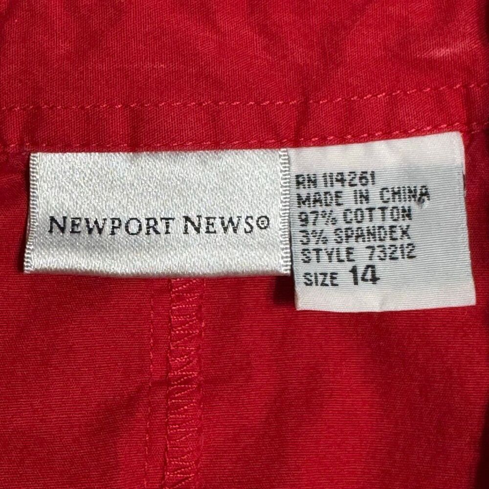 Vintage Y2K Newport News Red Faux Wrap Sleeveless Top 14 - Picture 5 of 6